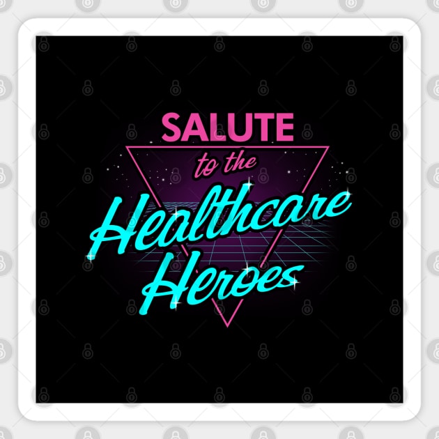 Heath Care Heroes Retro VIntage 80's Magnet by BoggsNicolas